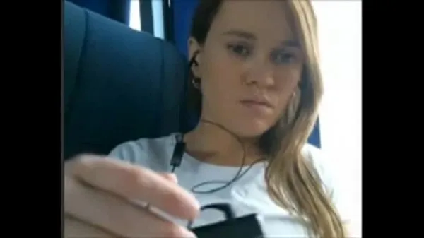 New Horny Teen Playing On The Bus fine Tube