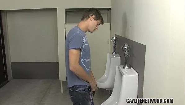 New Twink is Caught Looking at Cock in School Bathroom fine Tube