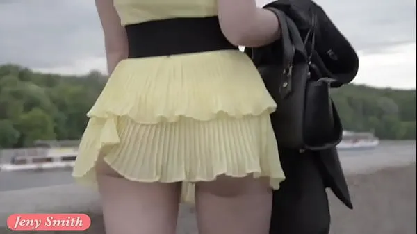 New Jeny Smith public flasher shares great upskirt views on the streets fine Tube