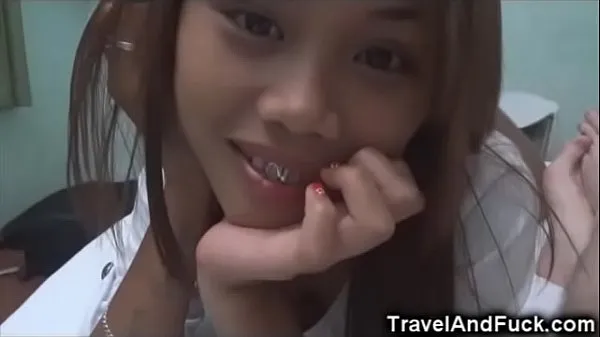 Νέος Lucky Tourist with 2 Filipina Teens λεπτός σωλήνας