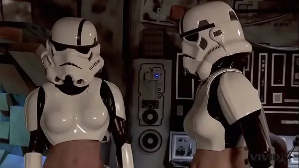 Nytt Vivid Parody - 2 Storm Troopers enjoy some Wookie dick fint rör