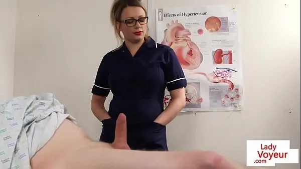 Nová Spex nurse helps sub patient to jerk off jemná trubice