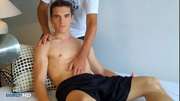 New Christophe French sea guard gets wanked his huge cock by 2 guys in spite of him fine Tube