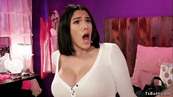 New Huge tits shemale girlfriend anal fucks bf fine Tube