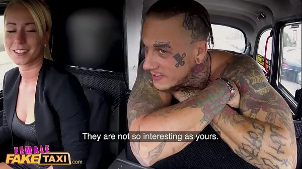 หลอดปรับ Female Fake Taxi Tattooed guy makes sexy blonde horny ใหม่