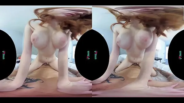 Nytt VRHUSH Redhead Scarlett Snow rides a big dick in VR fint rör