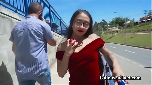 Uusi Latina amateur in glasses cocked hard hieno tuubi