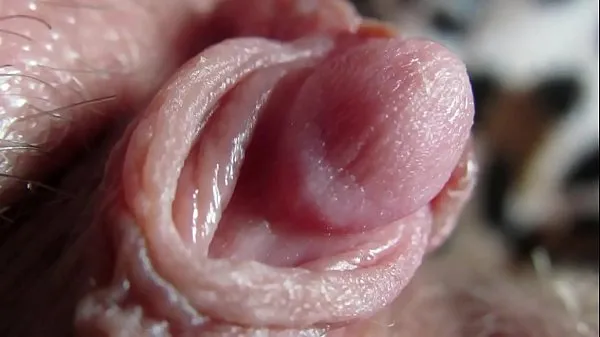 New Extreme close up on my huge clit head pulsating fine Tube