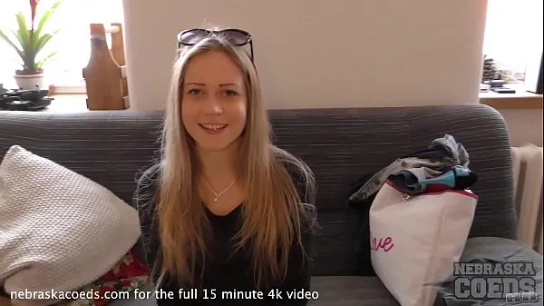 Nytt 20yo kima does her first time video hot tiny blonde spinner fint rör