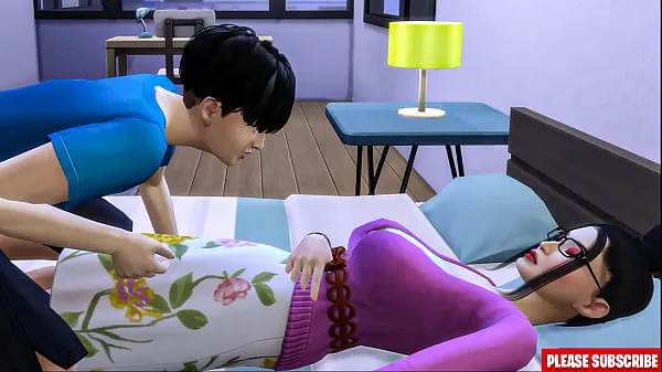 새로운 Stepson Fucks Korean stepmom | asian step-mom shares the same bed with her step-son in the hotel room 파인 튜브