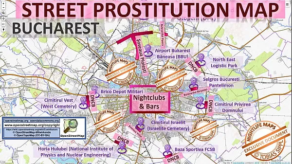 नई Street Prostitution Map of Bucharest, Romania, Rumänien with Indication where to find Streetworkers, Freelancers and Brothels. Also we show you the Bar, Nightlife and Red Light District in the City ठीक ट्यूब