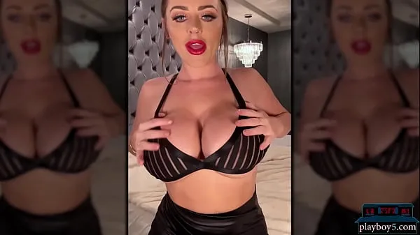 New Huge boobs British MILF Sophie Dee solo masturbation with a vibrator fine Tube