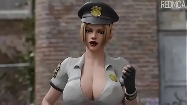 Nytt female cop want my cock 3d animation fint rör