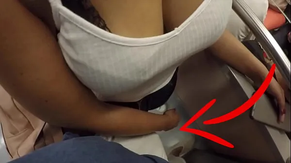 New Unknown Blonde Milf with Big Tits Started Touching My Dick in Subway ! That's called Clothed Sex fine Tube