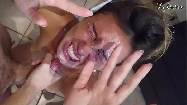 Nova Girl orgasms multiple times and in all positions. (at 7.4, 22.4, 37.2). BLOWJOB FEET UP with epic huge facial as a REWARD - FRENCH audio fina cev