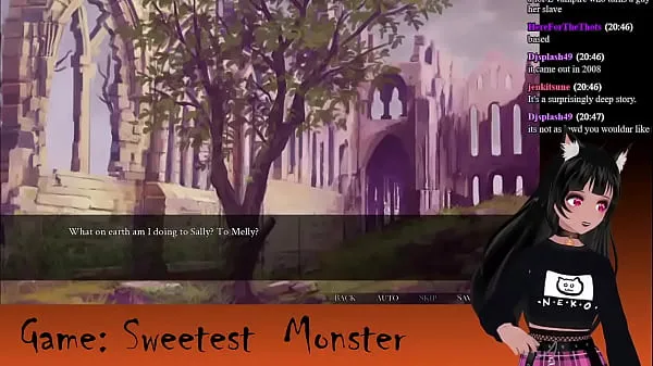 Nová VTuber LewdNeko Plays Sweetest Monster Part 4 jemná trubice