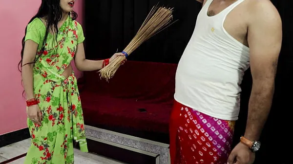 Ống punish up with a broom, then fucked by tenant. In clear Hindi voice tốt mới