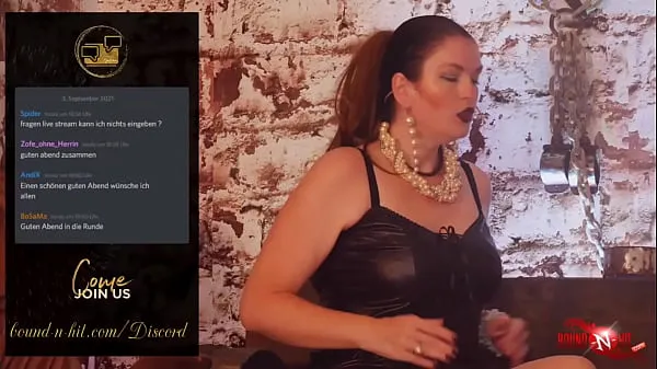 New BoundNHit Discord Stream # 7 Fetish & BDSM Q&A with Domina Lady Julina fine Tube