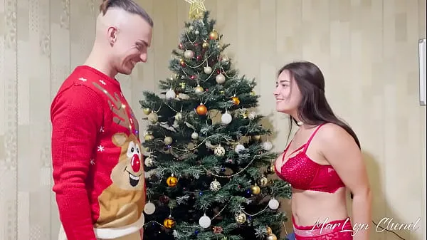 نیا Merry Christmas - She Gave Me Her Ass to Fuck, as a Gift - MarLyn Chenel عمدہ ٹیوب