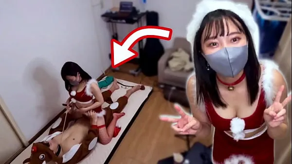 หลอดปรับ She had sex while Santa cosplay for Christmas! Reindeer man gets cowgirl like a sledge and creampie ใหม่