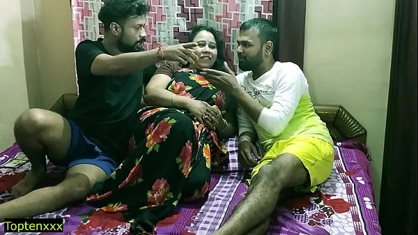 Nova Indian hot randi bhabhi fucking with two devor !! Amazing hot threesome sex fina cev