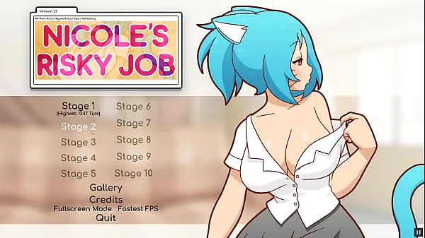 Nová Nicole Risky Job [Hentai game PornPlay ] Ep.2 fondling tits to attract more customers jemná tuba