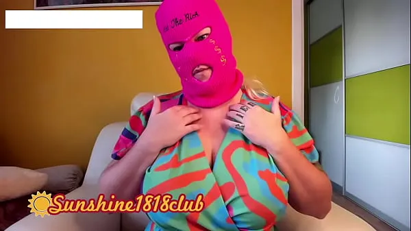 Νέος Neon pink skimaskgirl big boobs on cam recording October 27th λεπτός σωλήνας