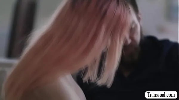 New Pink haired TS comforted by her bearded stepdad by licking her ass to makes it wet and he then fucks it so deep and hard fine Tube