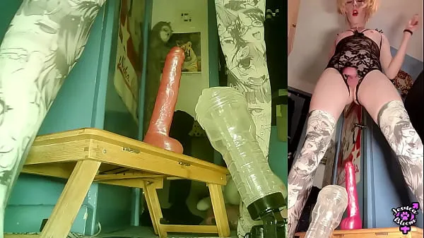 Ống Fucking Fleshlight & Dildo Together With Cumplay Jessica Bloom tốt mới