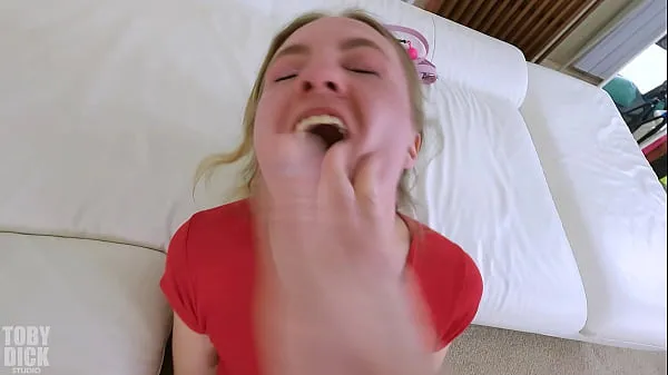 New Bratty Slut gets used by old man -slapped until red in the face fine Tube