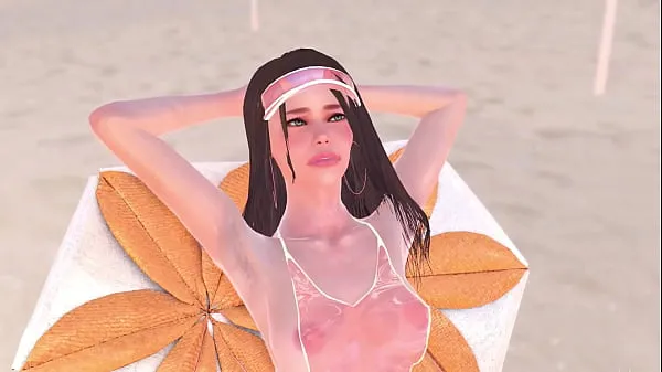 Baru Animation naked girl was sunbathing near the pool, it made the futa girl very horny and they had sex - 3d futanari porn tiub halus