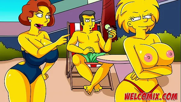 Nieuwe Girlfriends having an orgy in a Caribbean hotel - Simpsons Hentai fijne Tube