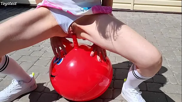 New Horny Stepsister Riding Fitness Ball with DOUBLE PENETRATION fine Tube