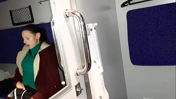 New A stranger and a fellow traveler and I cum in a train compartment fine Tube
