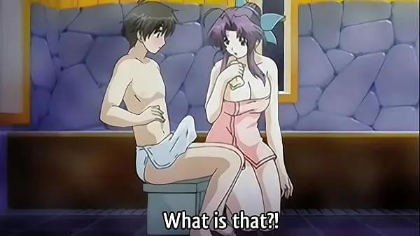 Nowa Step Mom gives a Bath to her 18yo Step Son - Hentai Uncensored [Subtitled cienka rurka