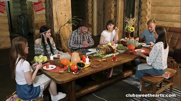 New Thanksgiving Dinner turns into Fucking Fiesta by ClubSweethearts fine Tube