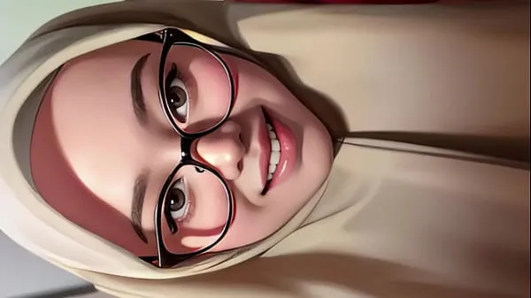 Nová hijab girl shows off her toked jemná trubice