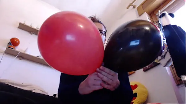أنبوب جديد Big wet orgasm for these big balloons inflated together with you غرامة