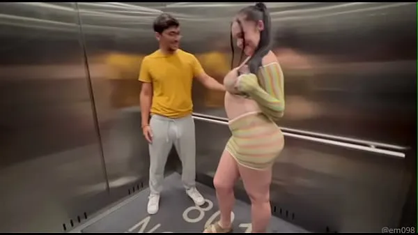 Uusi All cranked up, Emily gets dicked down making her step-parents proud in an elevator hieno tuubi